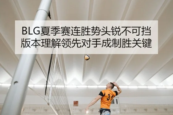 BLG夏季赛连胜势头锐不可挡 版本理解领先对手成制胜关键